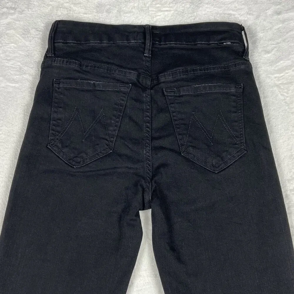 Mother Jeans Womens 25 Black Glam High Waist Looker Not Guilty One Liner Baddie